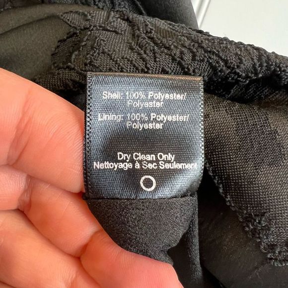 Dress the Population Kennedy Illusion Plunging Dress Black Size M - Picture 9 of 10